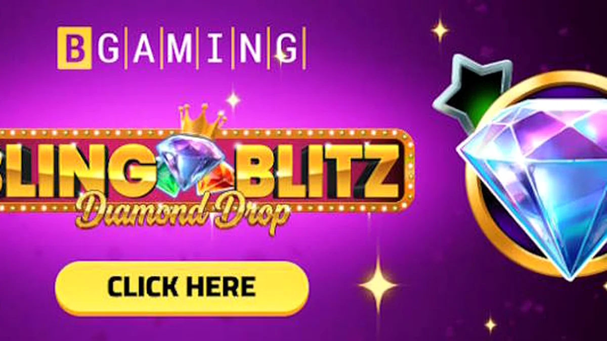 Bling Blitz Diamond Drop slot interface na may mga kumikinang na diamante