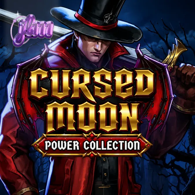 Cursed Moon Power Collection slot game interface na may gothic theme
